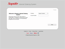 Tablet Screenshot of orders.saputo.com